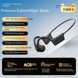 Real Bone Conduction Bluetooth Headset