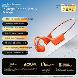 Real Bone Conduction Bluetooth Headset