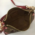 Coach Teri Shoulder Bag CY694 Signature Canvas Cherry Print Tan Brown