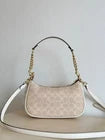 Coach Teri Shoulder Bag Signature Canvas CV933 Gold/Sand/Chalk