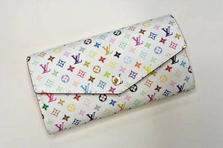 Louis Vuitton Takashi Murakami Multicolor Sarah Long Wallet Pink